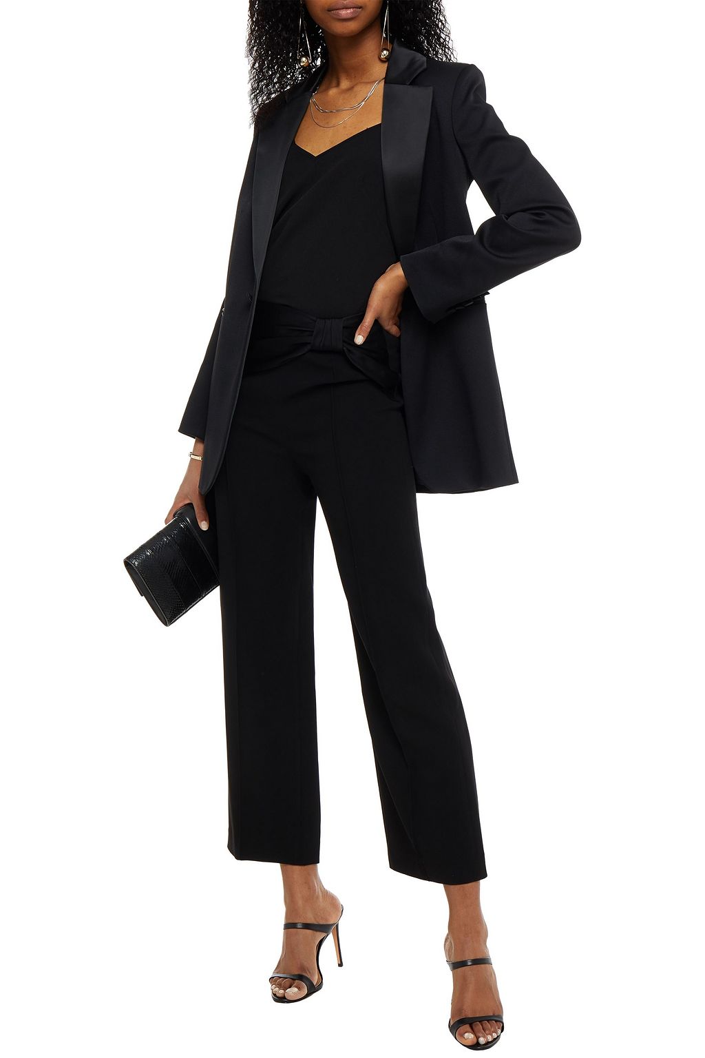 SIMKHAI Knotted crepe straight-leg pants