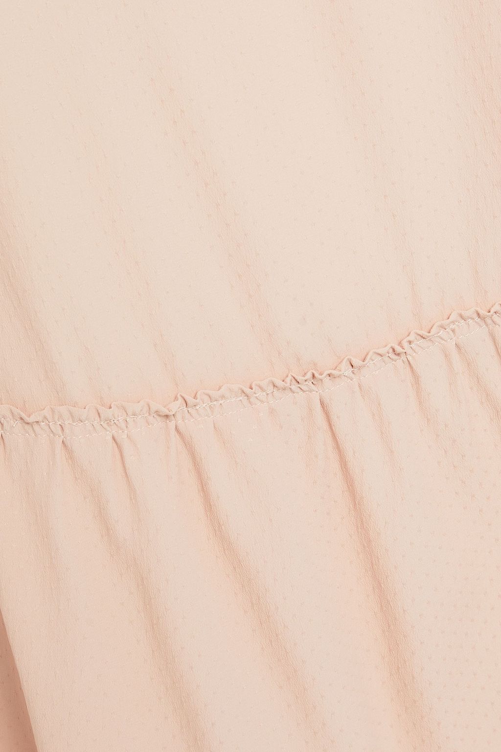 REDVALENTINO One-shoulder ruffled crepe de chine top
