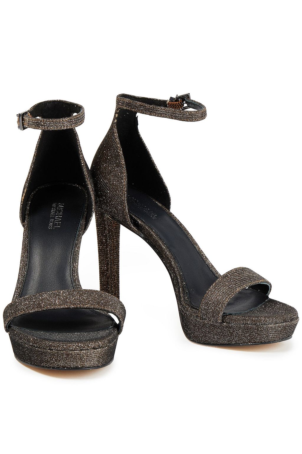 MICHAEL MICHAEL KORS Margot glittered mesh platform sandals THE - Main Image