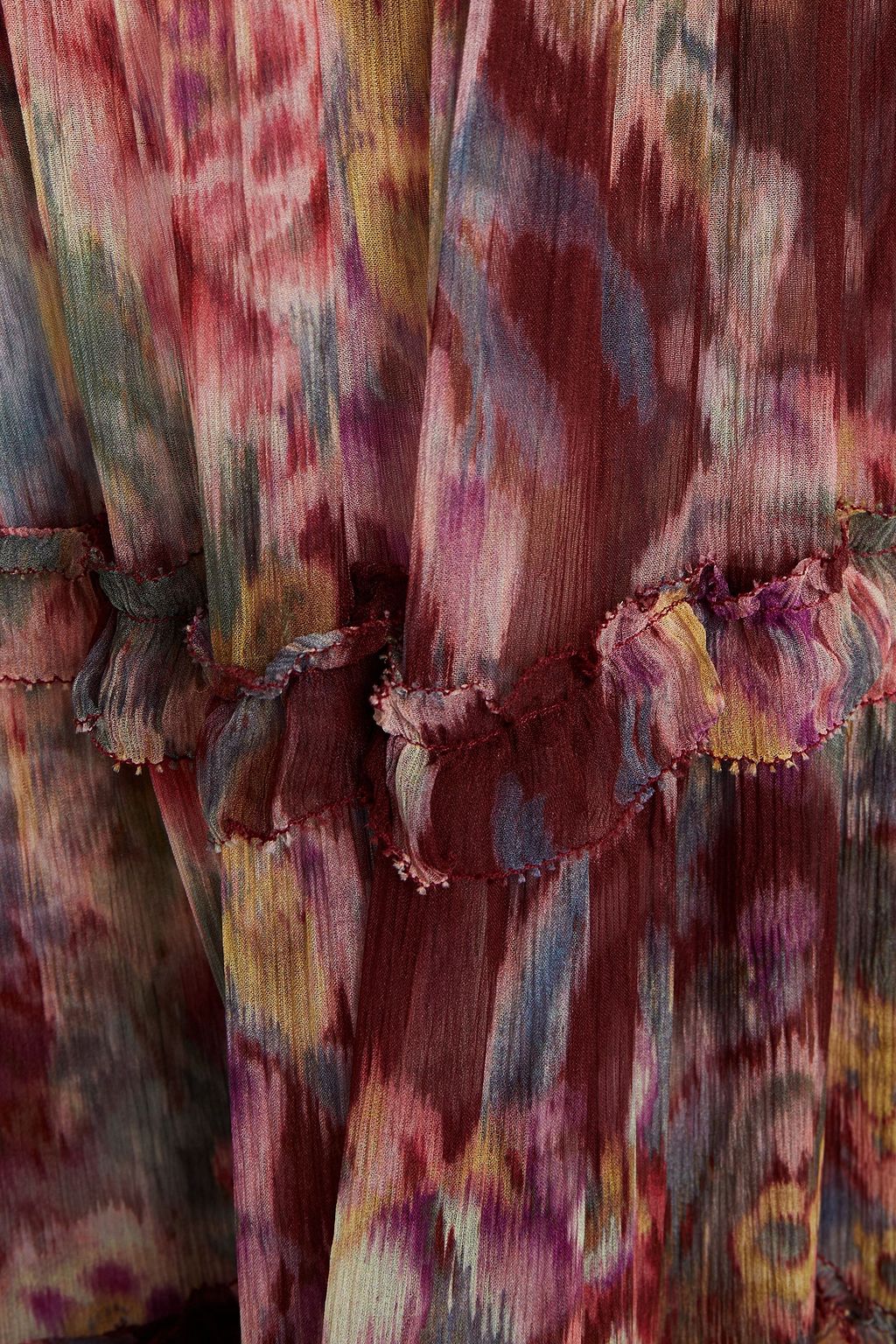 ZIMMERMANN Wavelength tiered floral-print silk-georgette midi dress