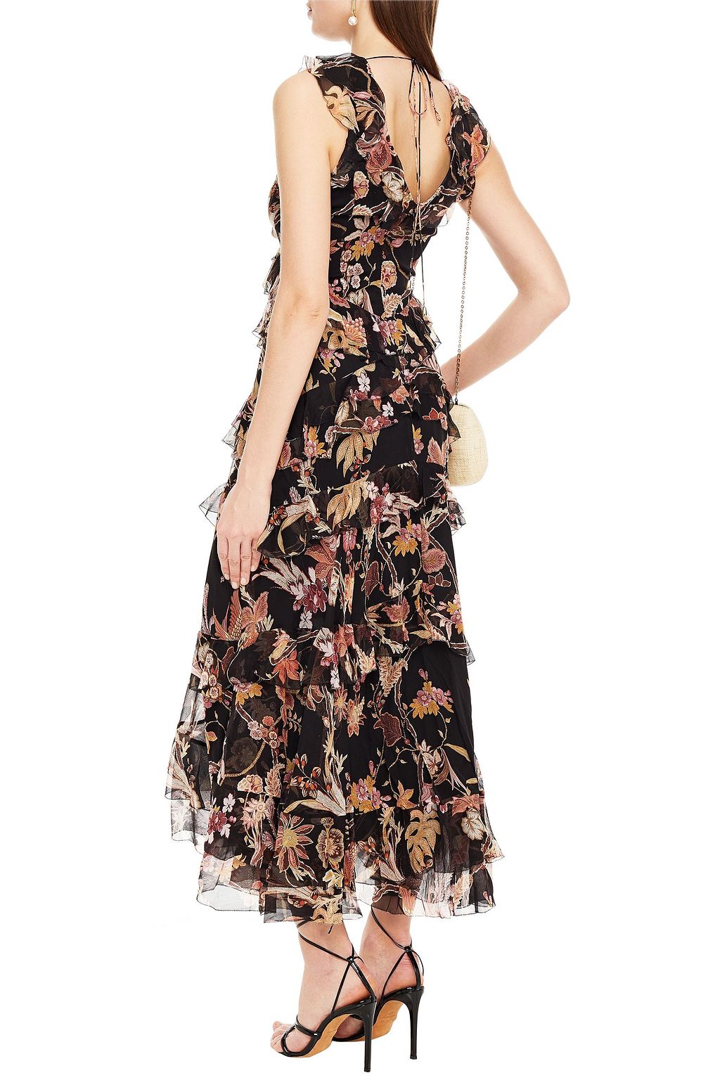 ZIMMERMANN Wavelength ruffled floral-print silk-georgette midi dress