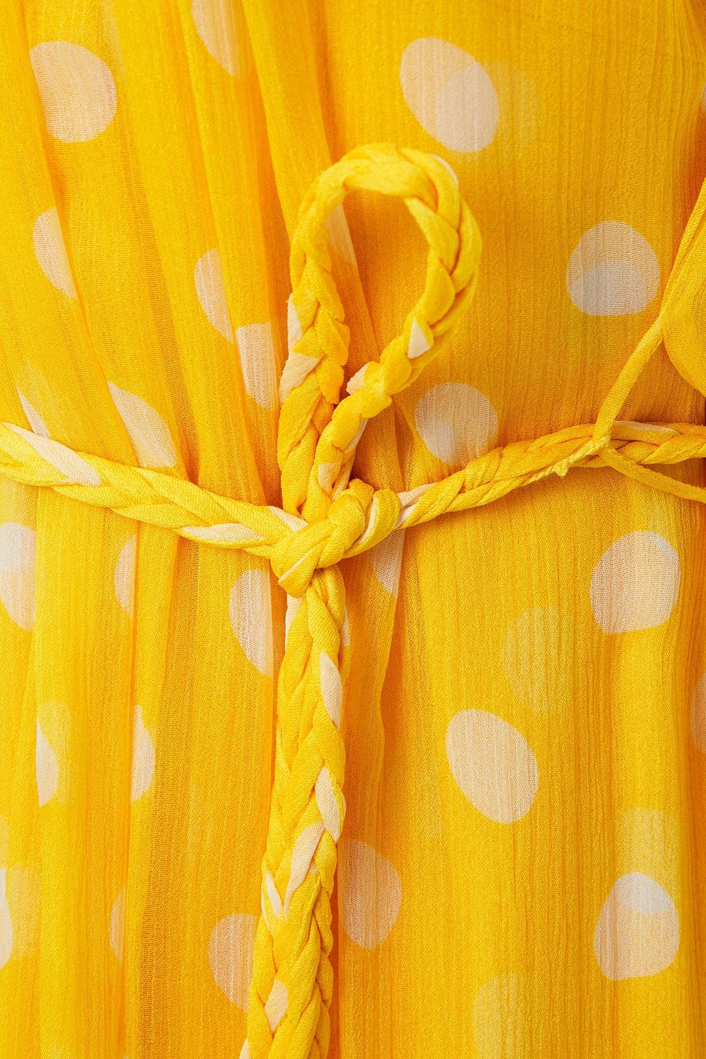 ZIMMERMANN Gathered polka-dot silk-crepon midi dress