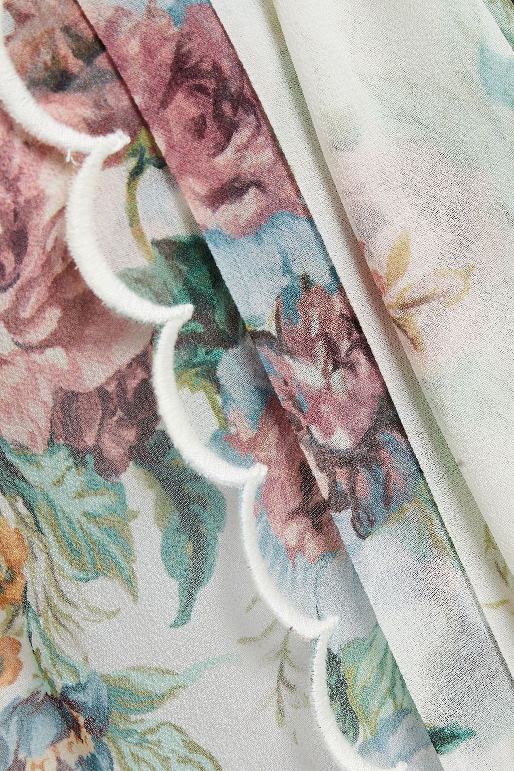 ZIMMERMANN Wavelength tie-neck floral-print silk-chiffon midi dress