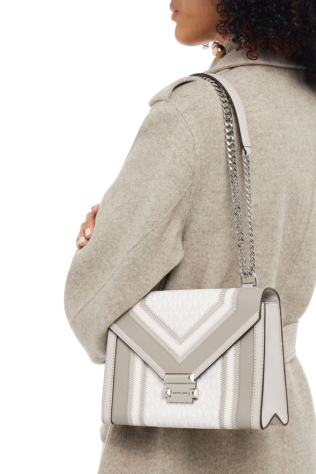 MICHAEL MICHAEL KORS Whitney logo-print faux leather shoulder bag