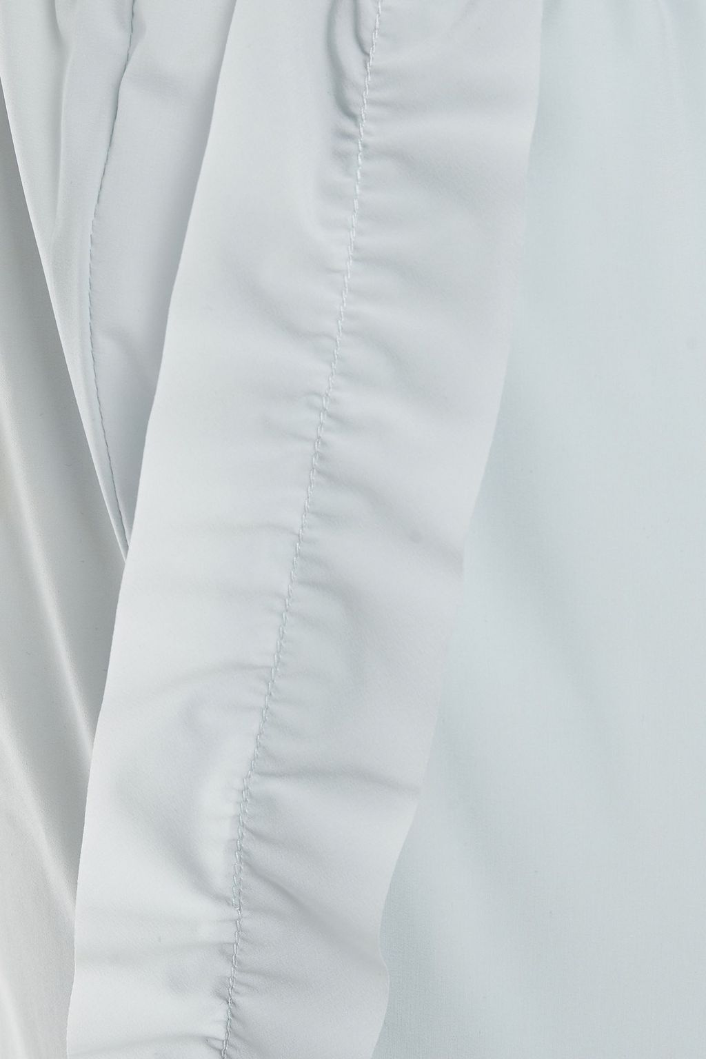 REDVALENTINO Cropped ruffle-trimmed shell tapered pants