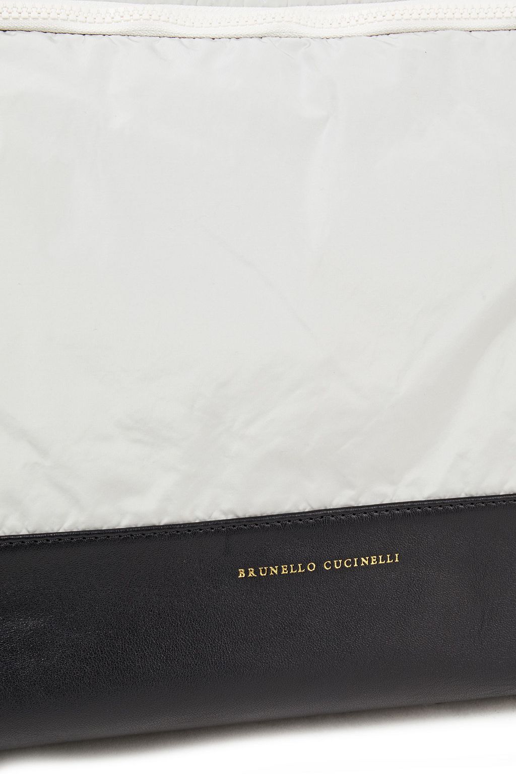 BRUNELLO CUCINELLI Leather-trimmed shell weekend bag