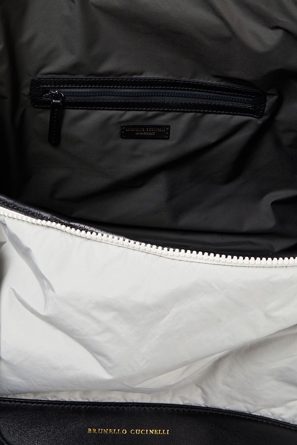 BRUNELLO CUCINELLI Leather-trimmed shell weekend bag