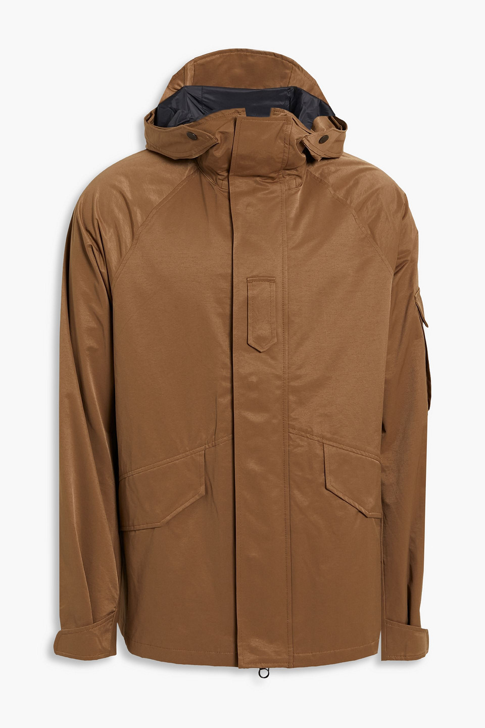 Rag & Bone Shield Cotton-blend Shell Hooded Jacket In Brown