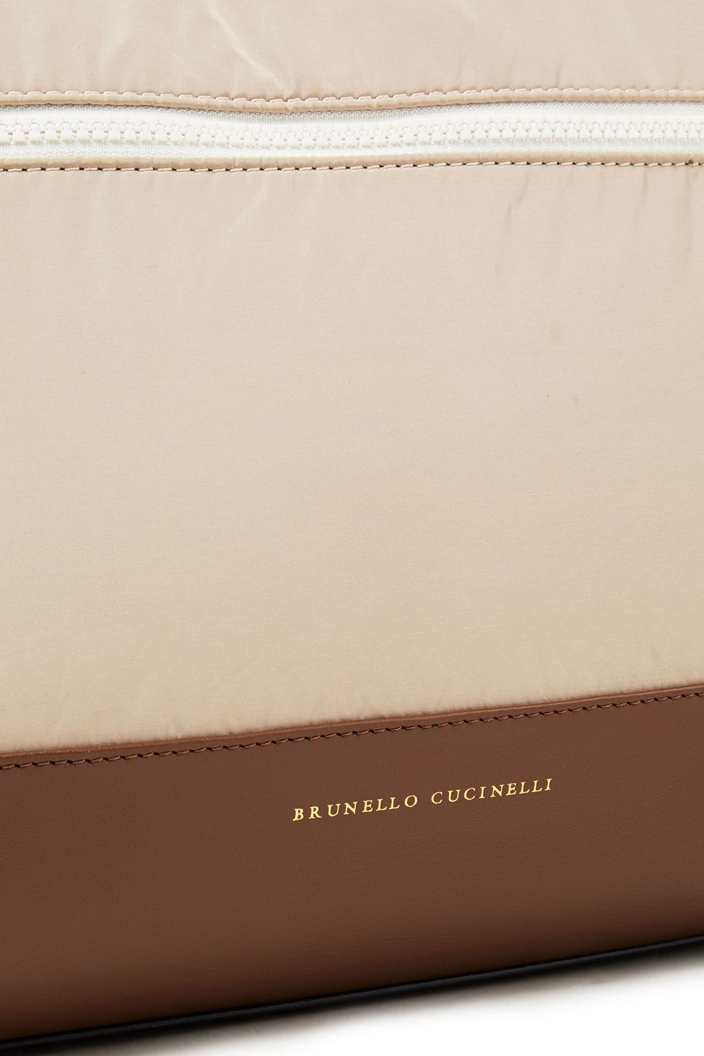 BRUNELLO CUCINELLI Shell and leather weekend bag