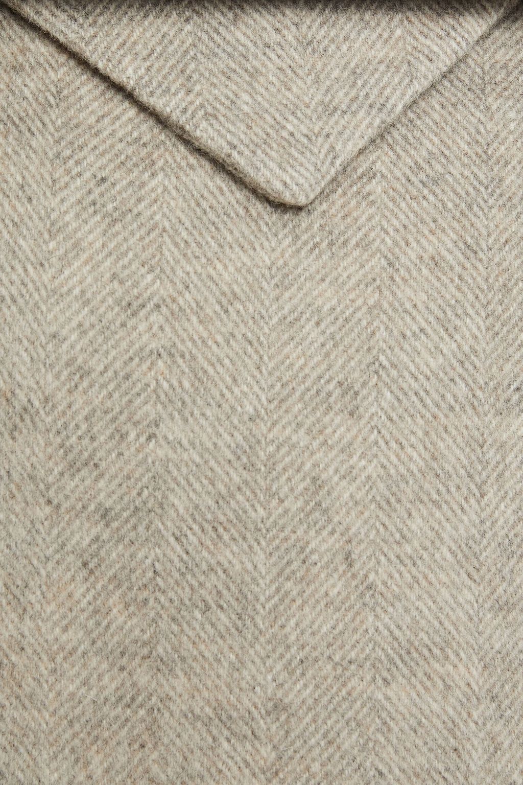 LVIR Belted herringbone cashmere coat