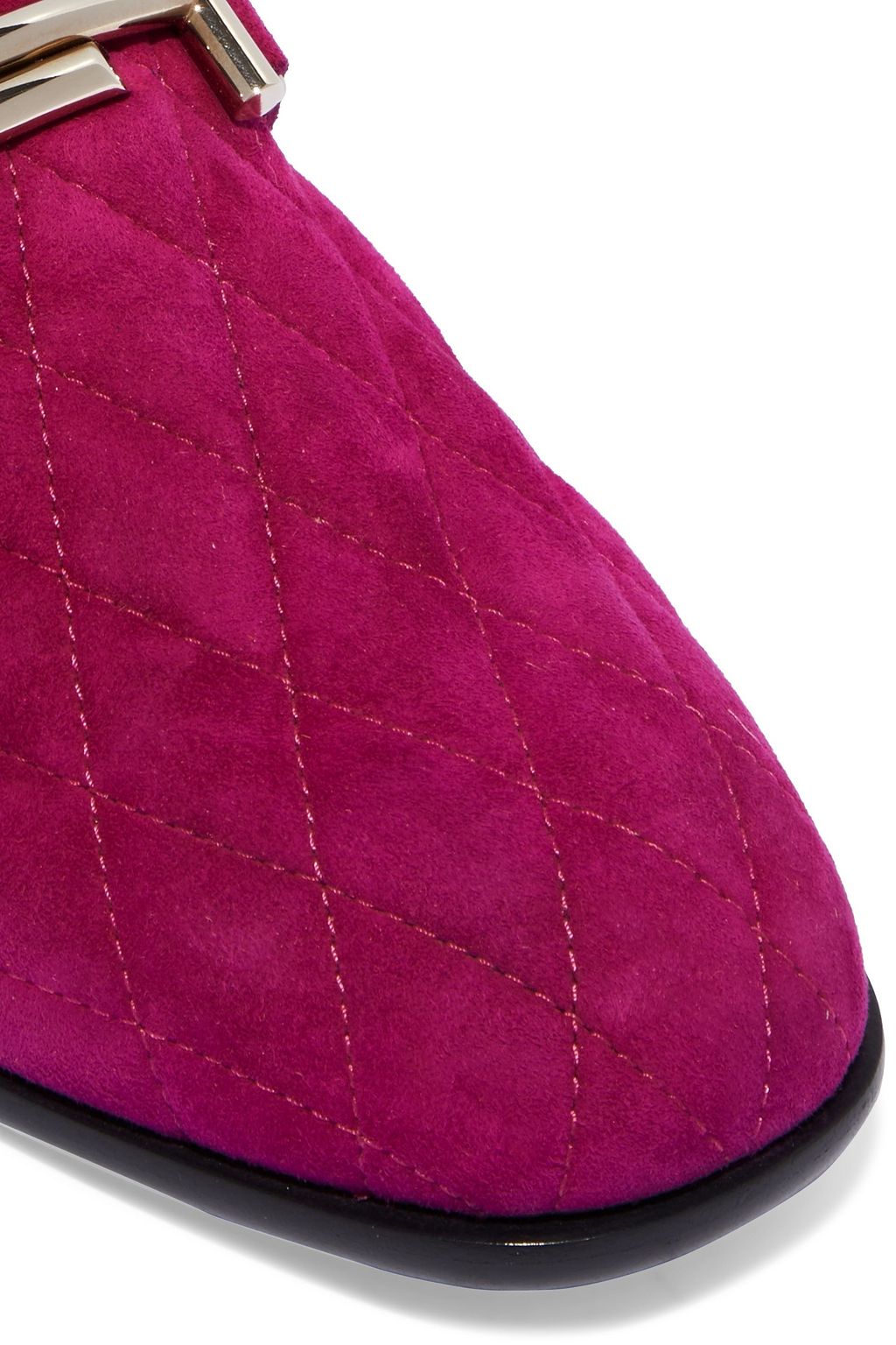 TOD'S حذاء لوفر من الجلد السويدي مبطّن ومزيّن