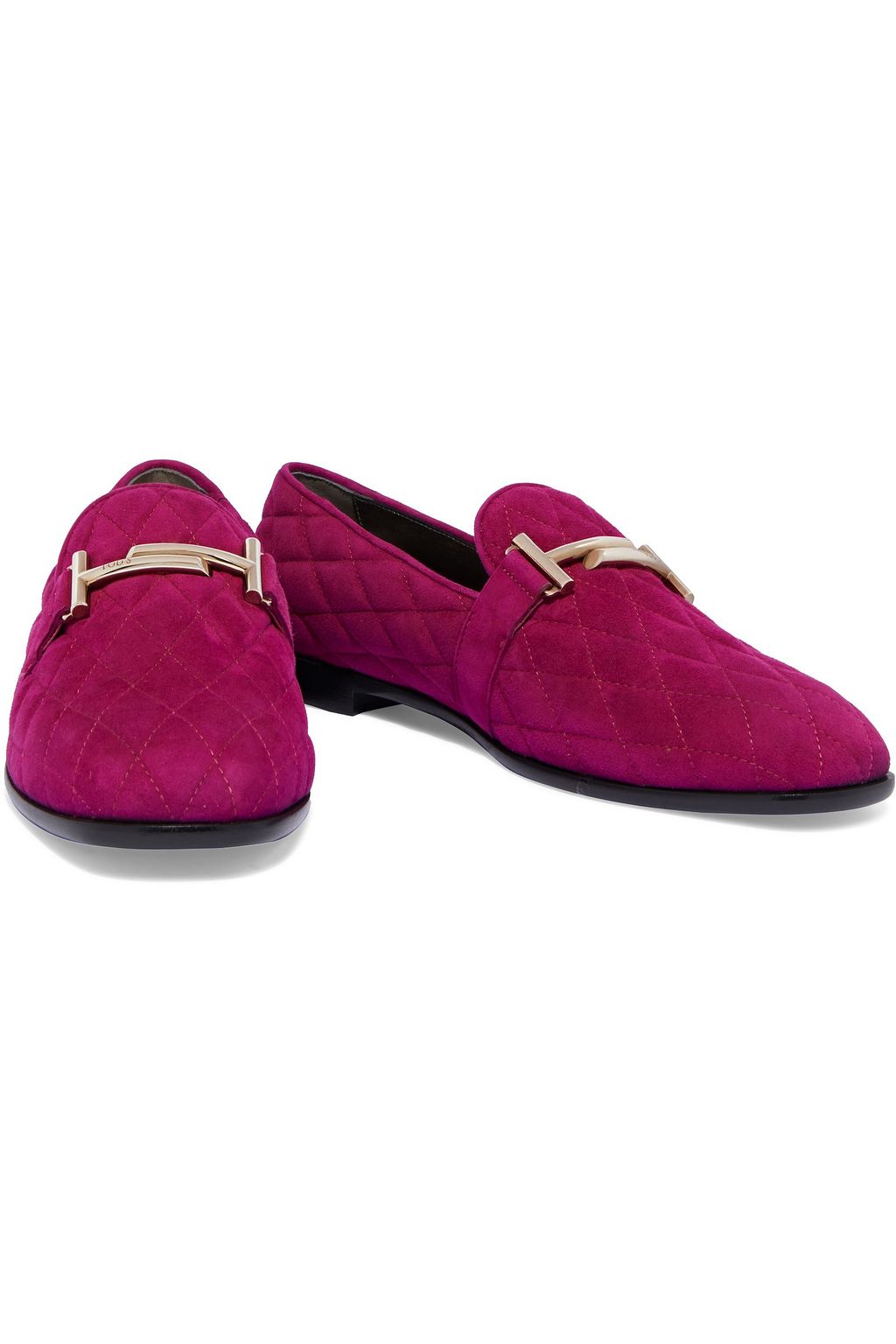 TOD'S حذاء لوفر من الجلد السويدي مبطّن ومزيّن