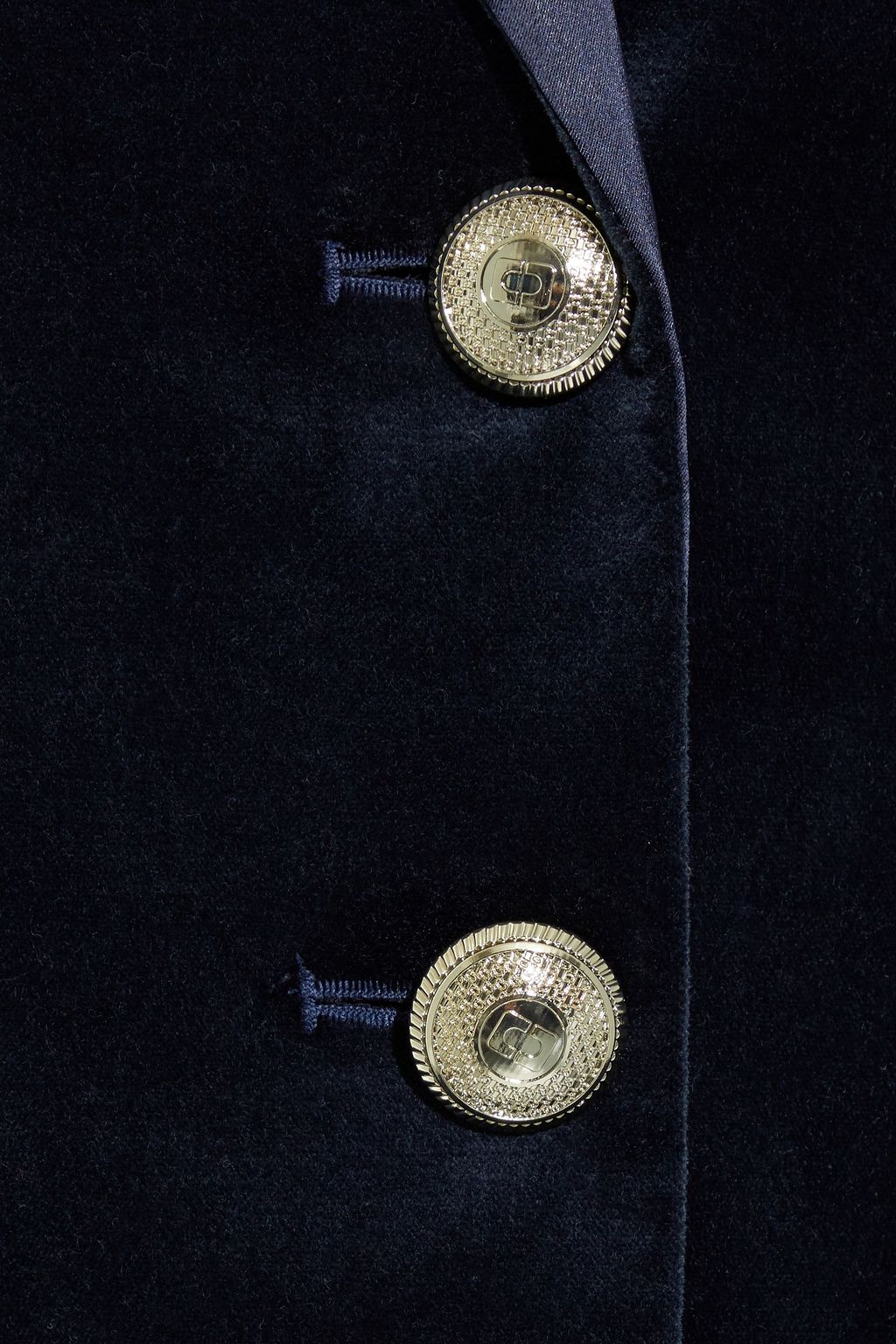 DIANE VON FURSTENBERG Petra satin-trimmed cotton-blend velvet blazer