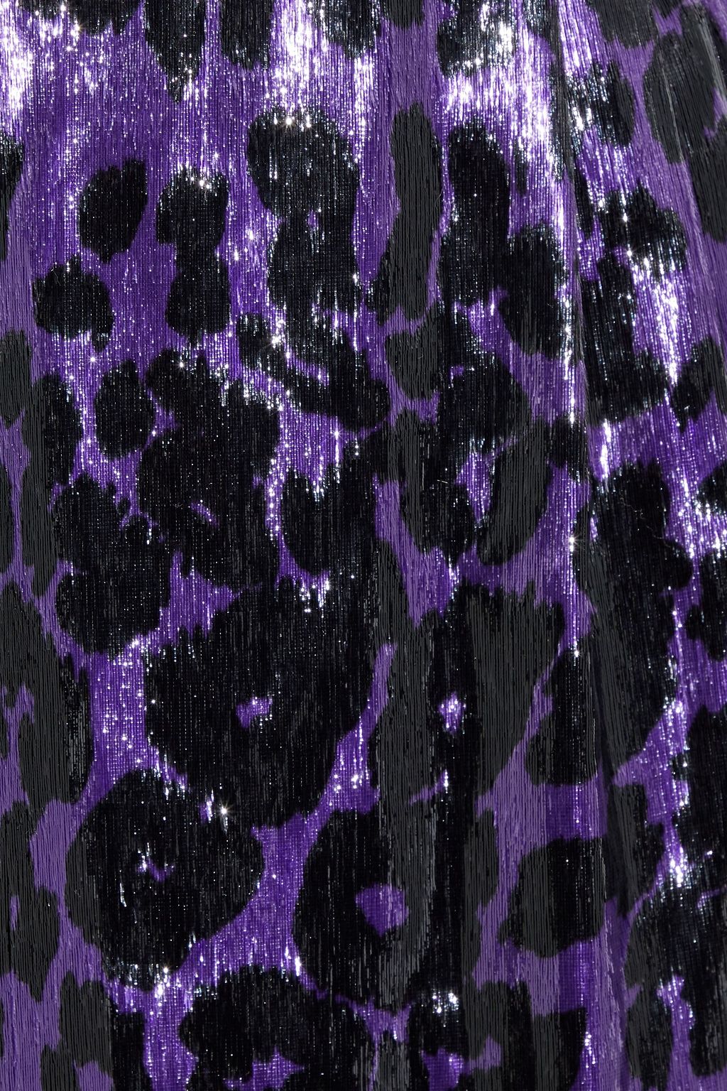 DIANE VON FURSTENBERG Ellie leopard-print metallic velvet mini dress