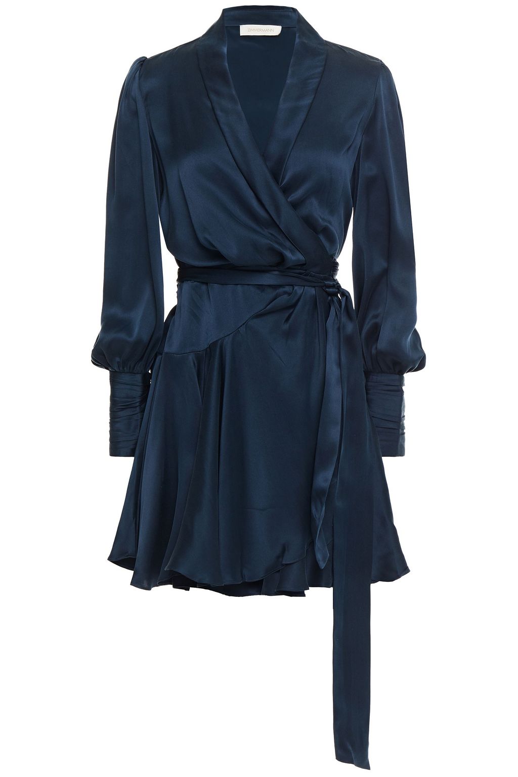 navy wrap mini dress