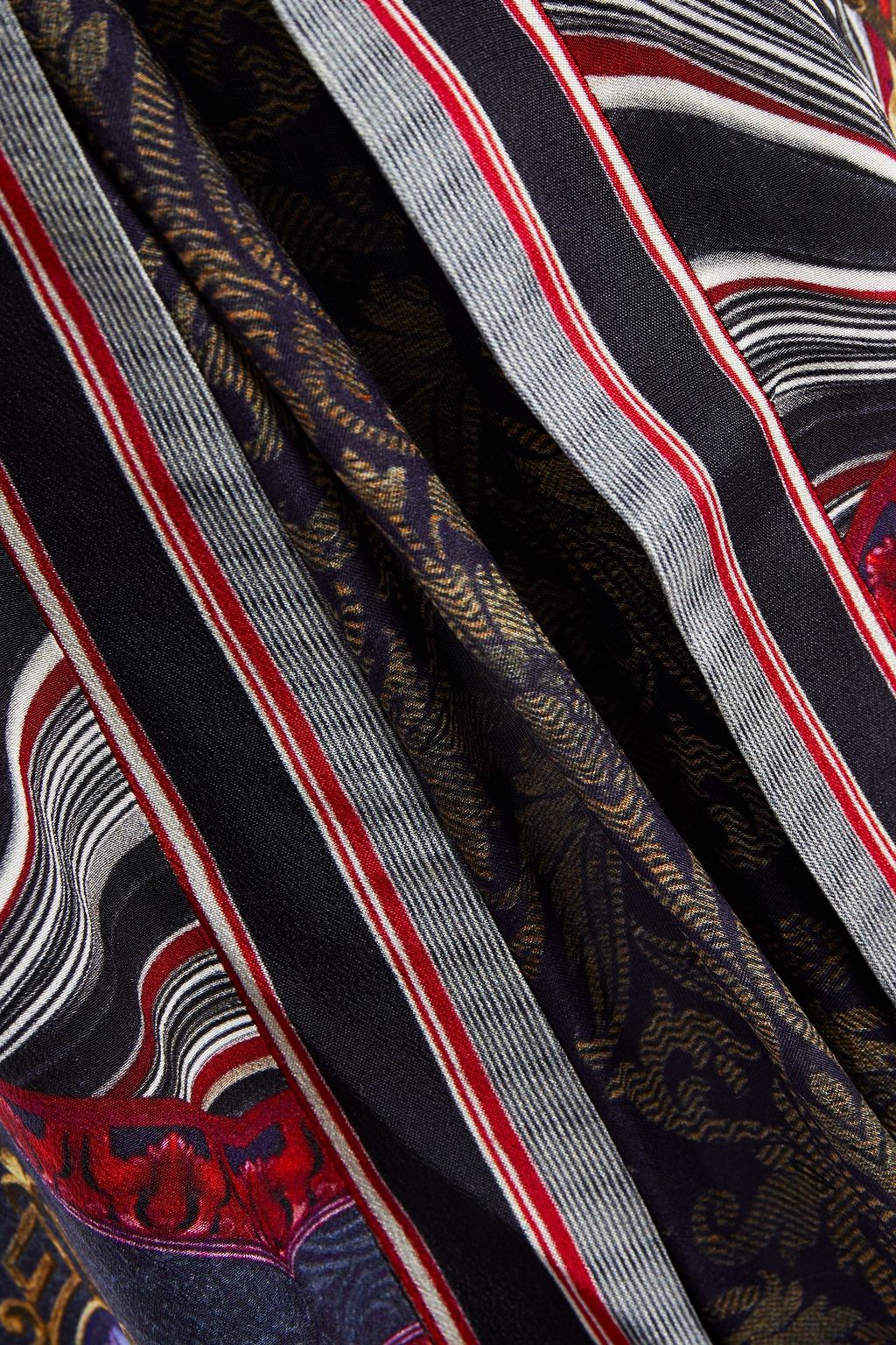 CAMILLA Printed silk crepe de chine and voile wide-leg pants