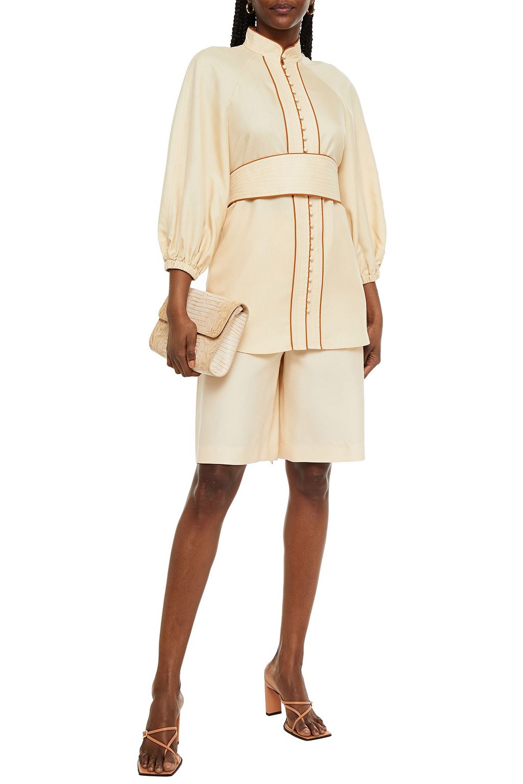 ZIMMERMANN Belted silk blouse