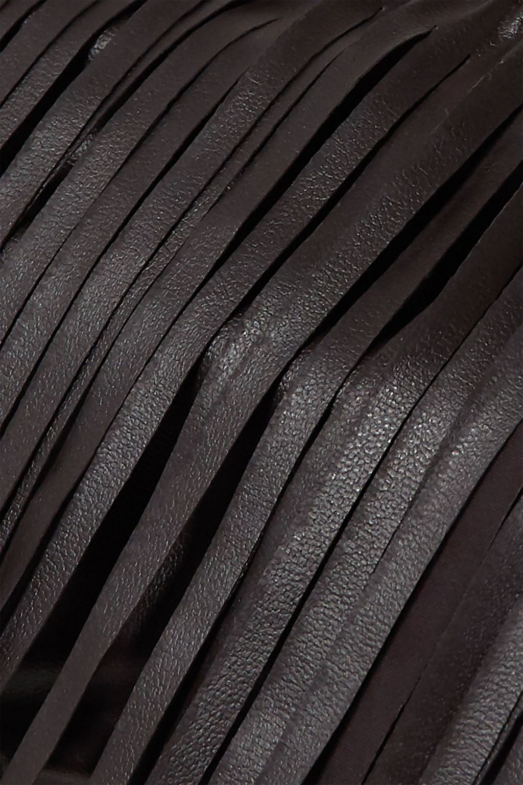 LISA MARIE FERNANDEZ Fringed vegan leather bandeau bikini