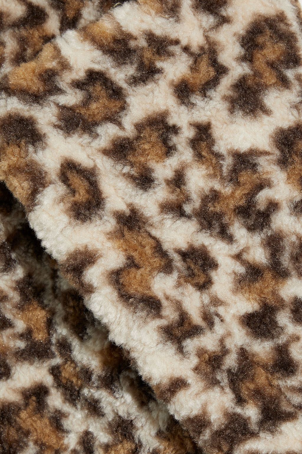 STAND STUDIO Maria leopard-print faux fur coat