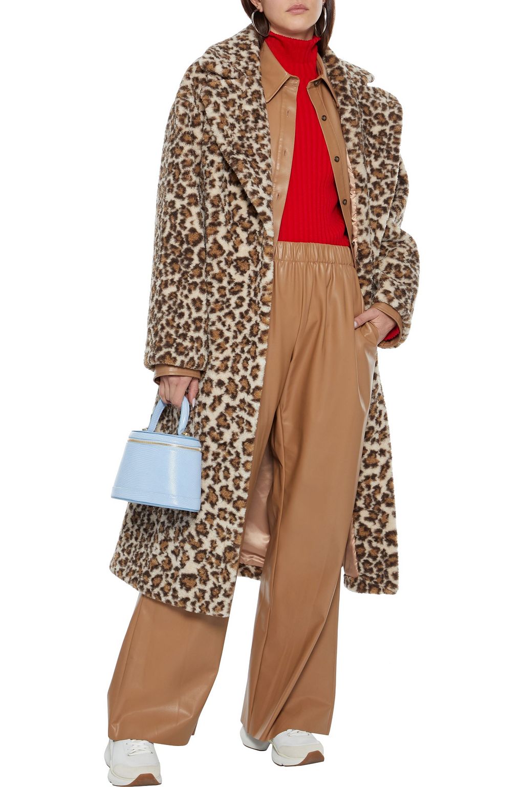 STAND STUDIO Maria leopard-print faux fur coat