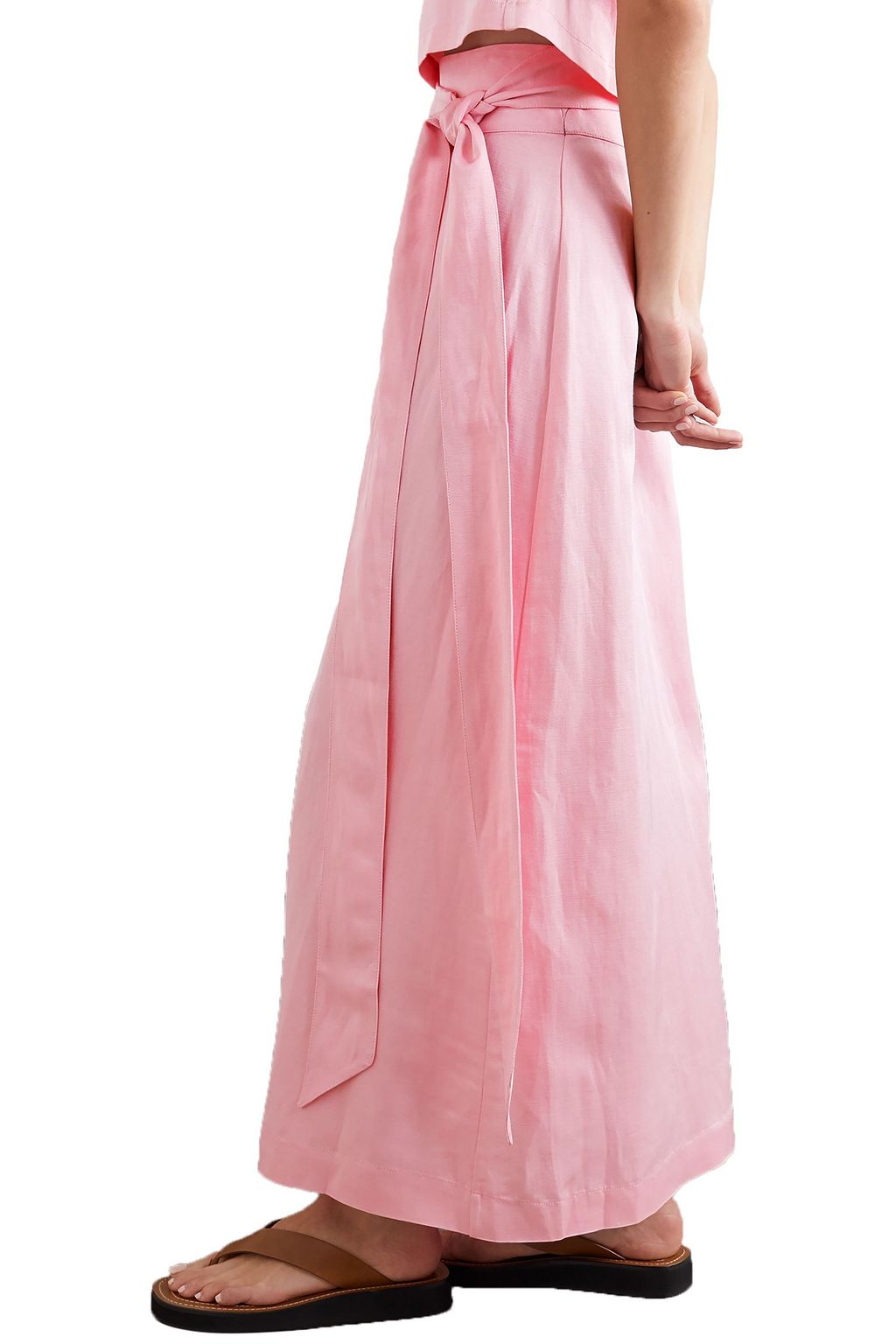 BONDI BORN Woven wrap maxi skirt