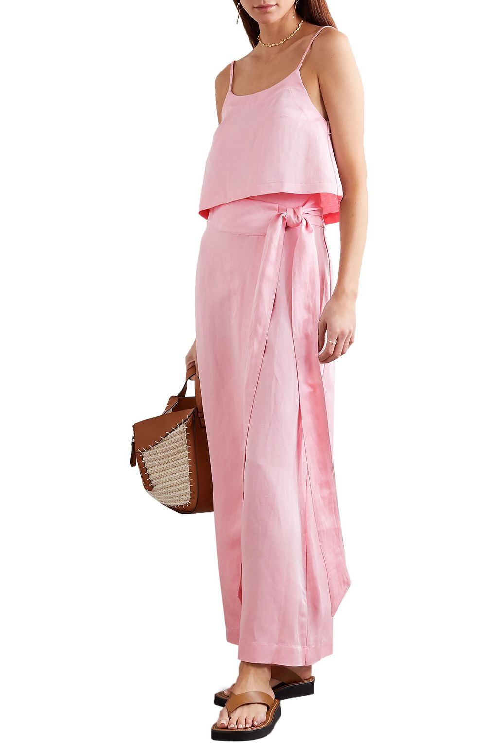 BONDI BORN Woven wrap maxi skirt