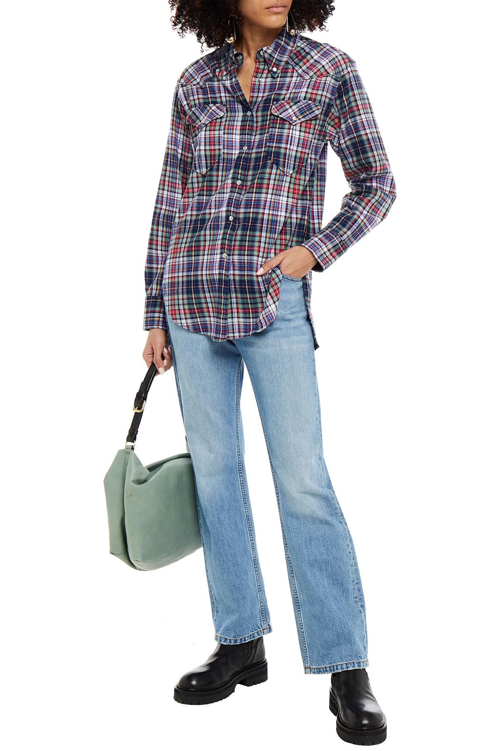 MARANT ÉTOILE Divana checked cotton-flannel shirt