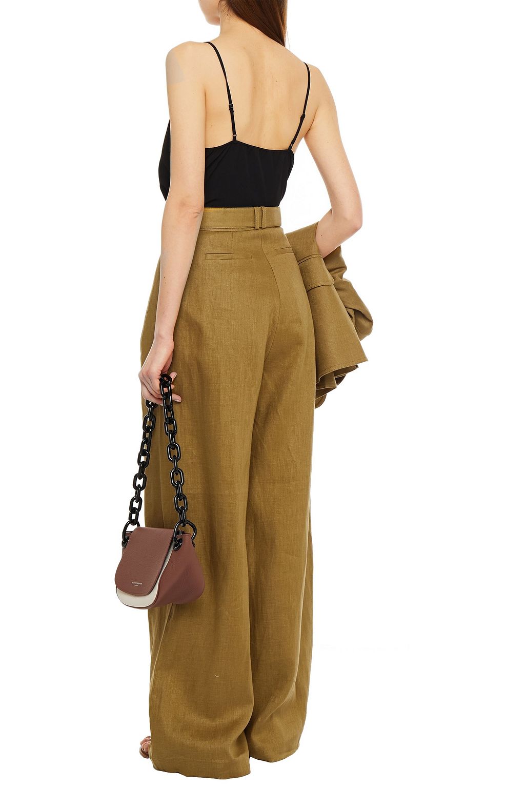 ZIMMERMANN Wavelength belted linen wide-leg pants