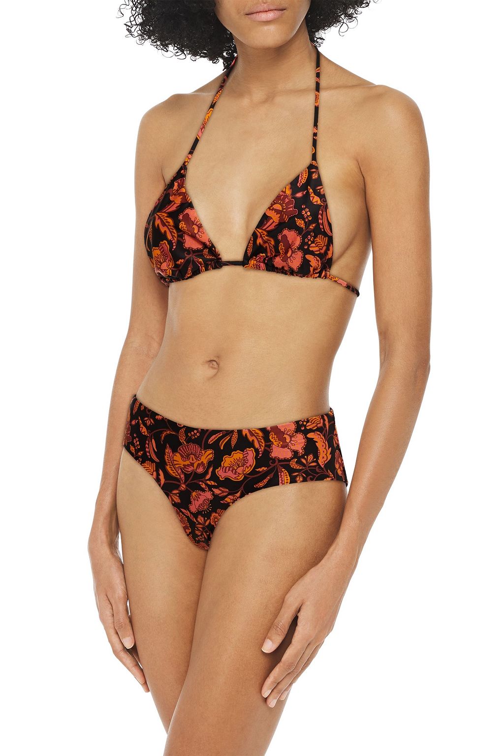 MATTEAU Floral-print mid-rise bikini briefs