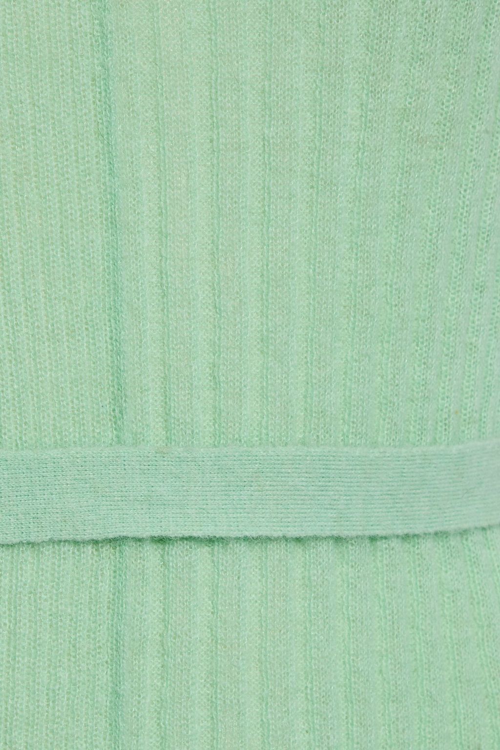 HELMUT LANG Belted ribbed alpaca-blend sweater