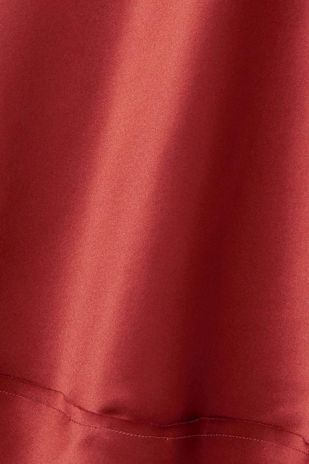 LEE MATHEWS Stella picot-trimmed silk-satin midi skirt