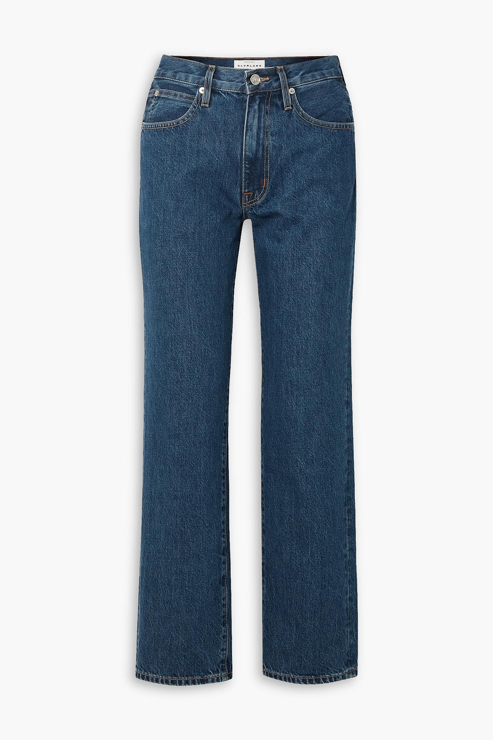 Slvrlake Sophie Mid-rise Straight-leg Jeans In Mid Denim