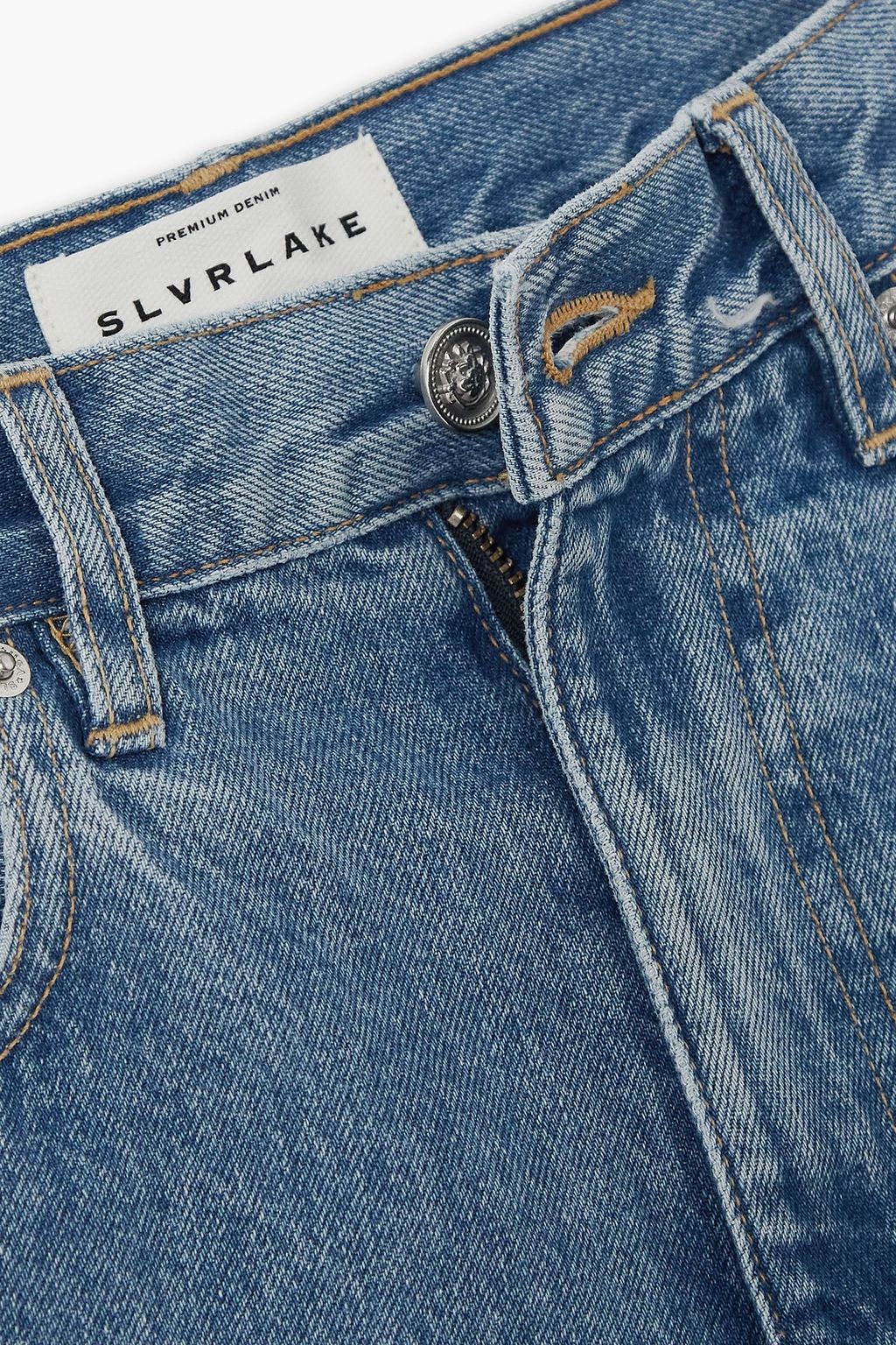 SLVRLAKE 프레이 디테일 하이라이즈 스트레이트 레그 진