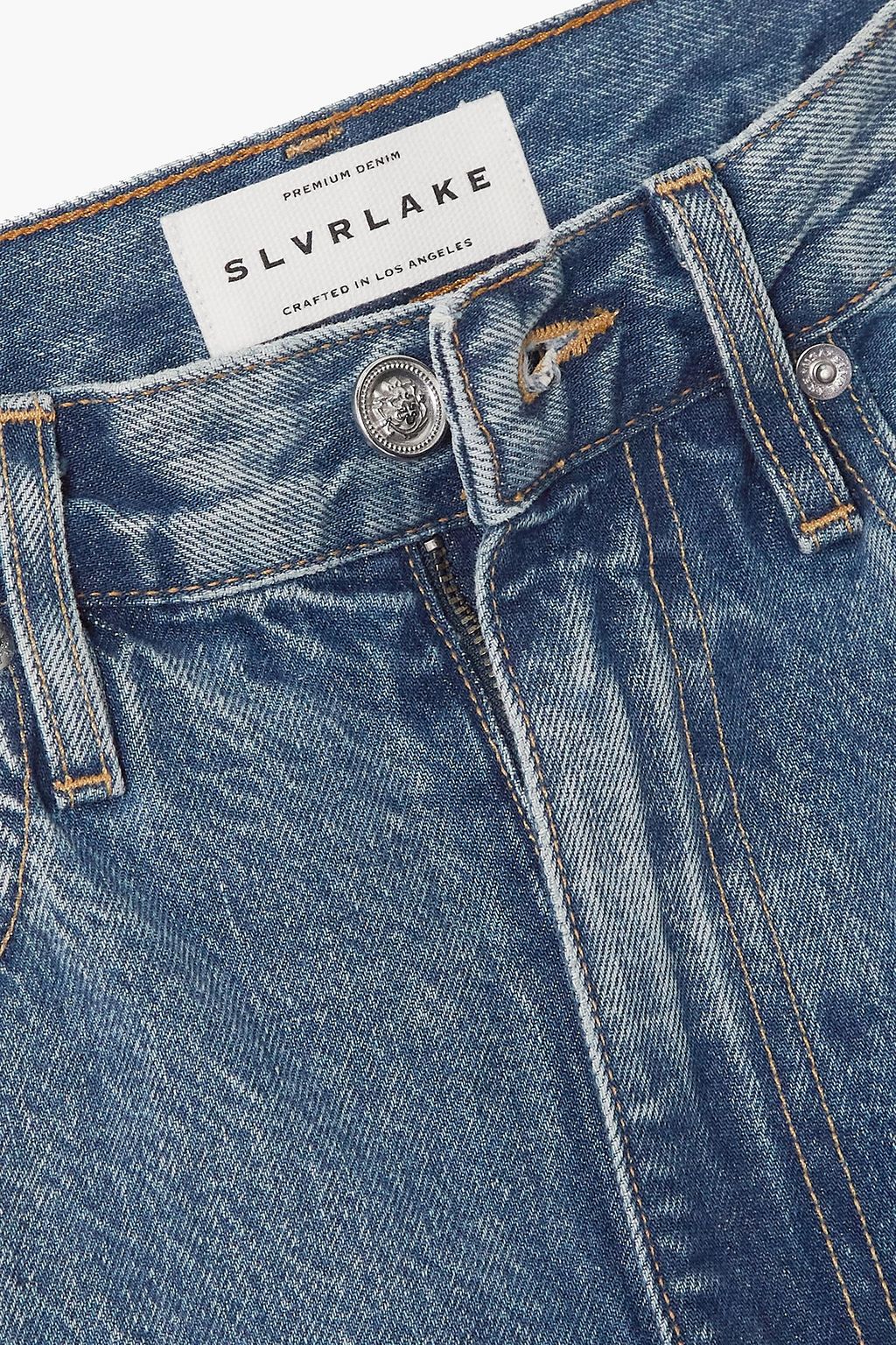 SLVRLAKE Dakota hoch sitzende Jeans mit geradem Bein in ausgewaschener Optik