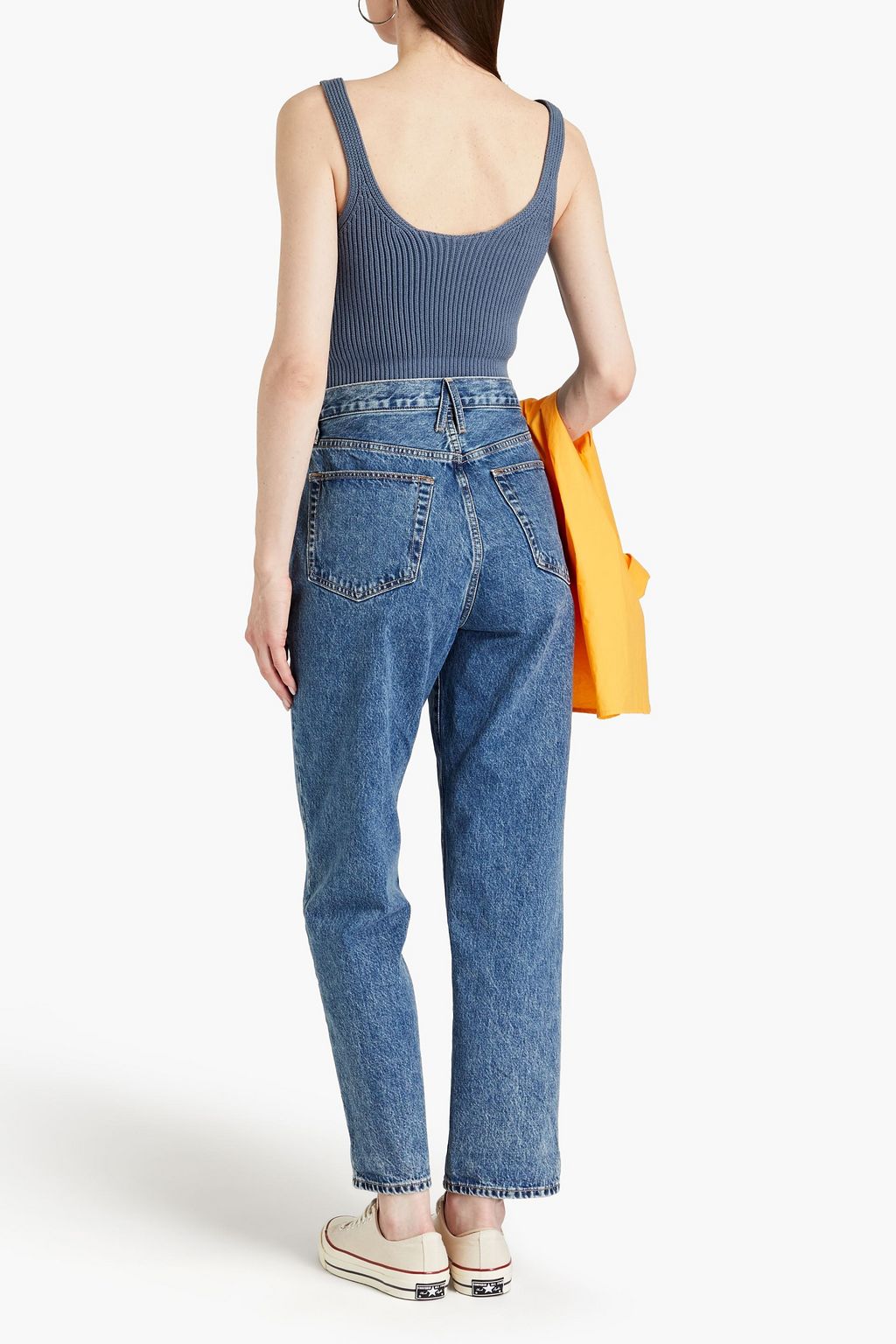SLVRLAKE Dakota hoch sitzende Jeans mit geradem Bein in ausgewaschener Optik