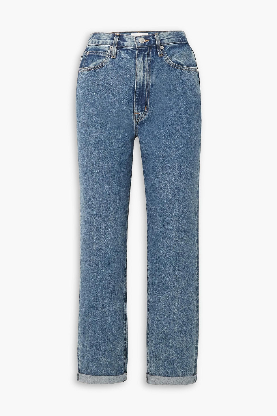 SLVRLAKE DAKOTA FADED HIGH-RISE STRAIGHT-LEG JEANS,3074457345636604662