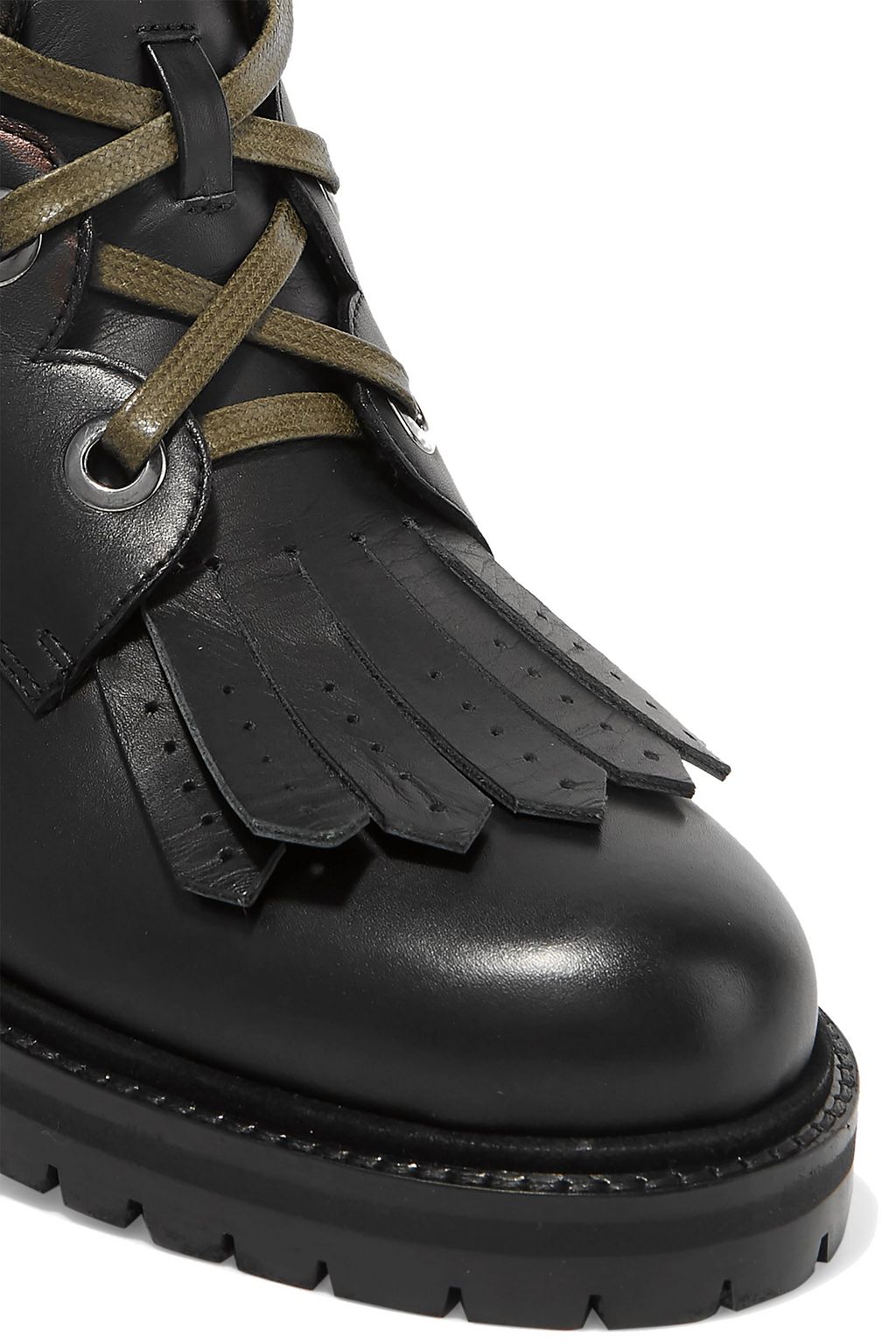 TABITHA SIMMONS Rhodes fringed two-tone leather ankle boots