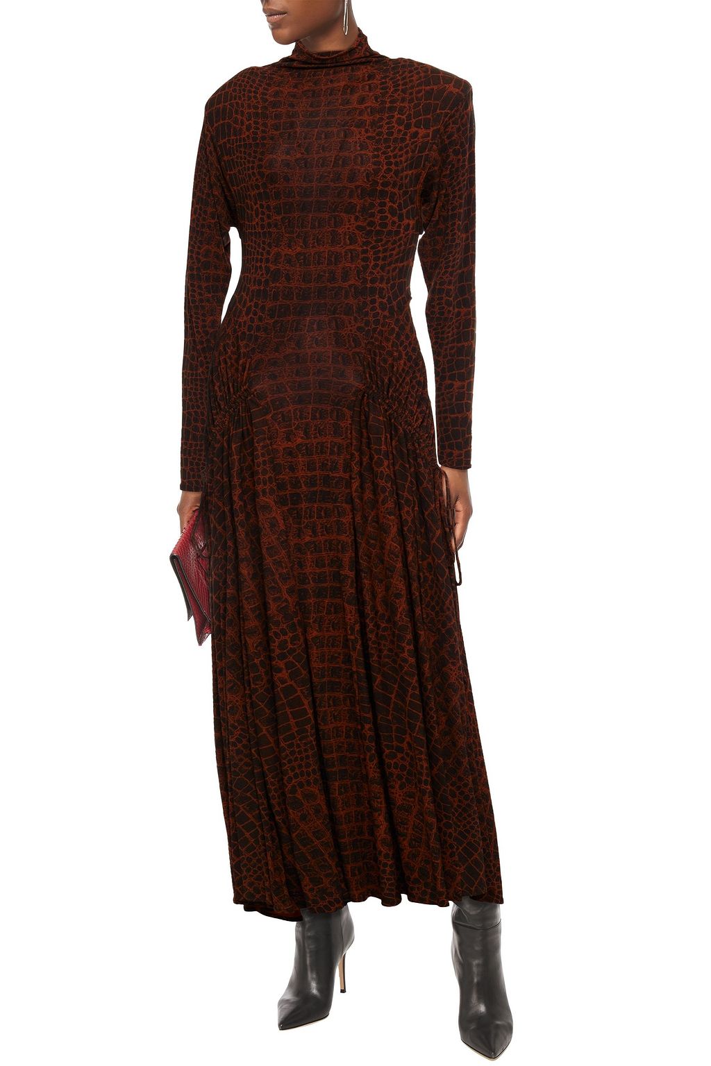PROENZA SCHOULER Ruched printed jersey maxi dress