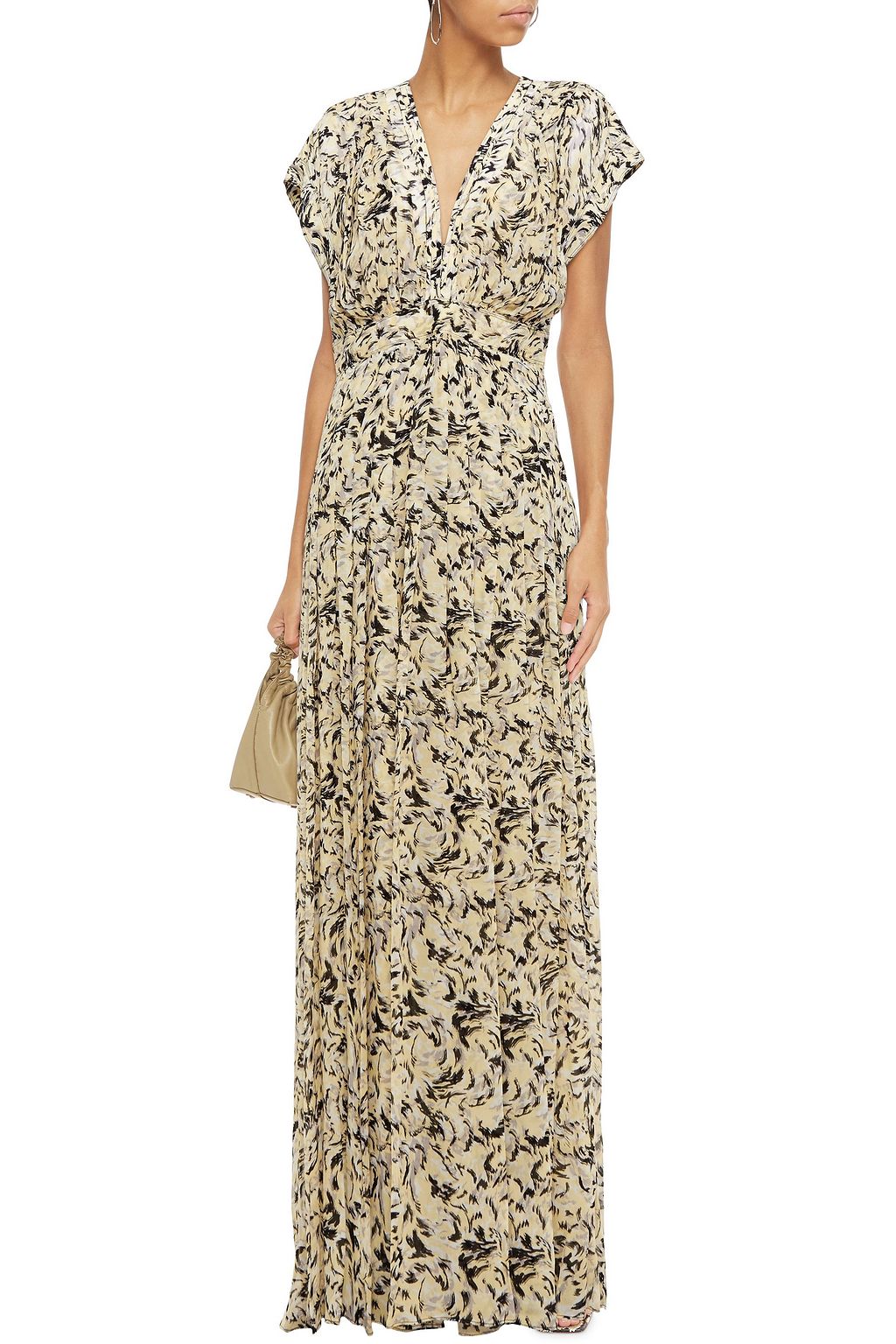PROENZA SCHOULER Pleated printed georgette maxi dress