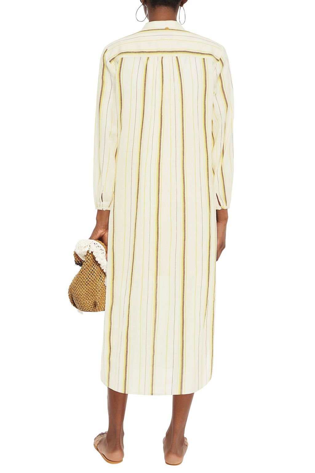 ANTIK BATIK Antonia striped cotton-gauze midi dress