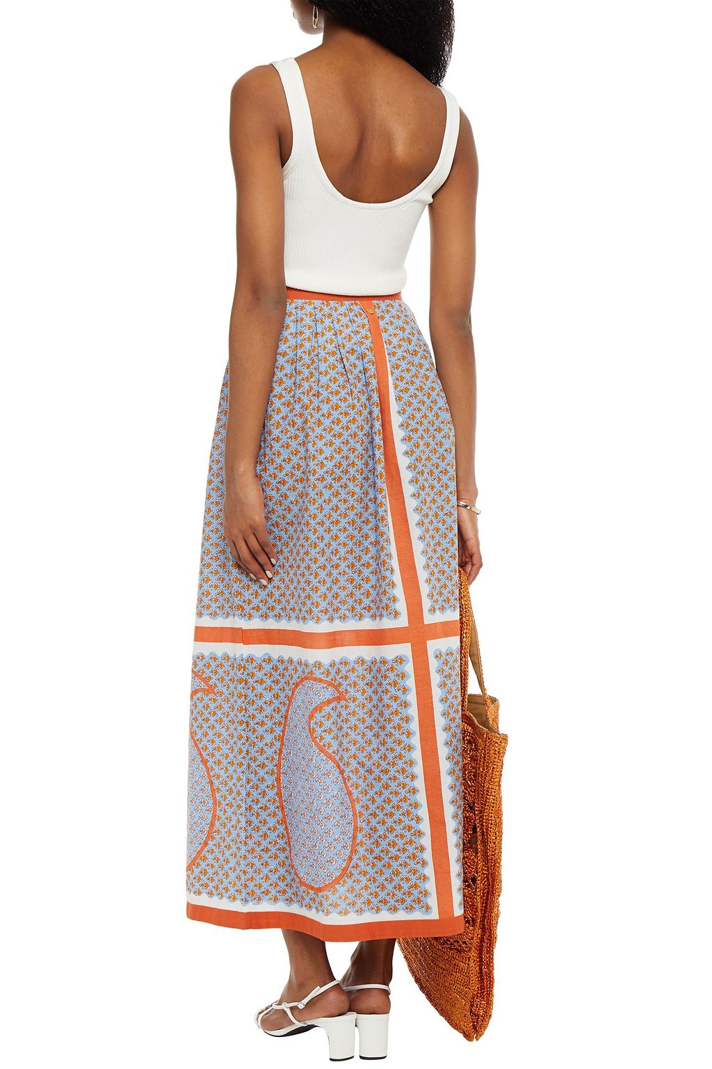 ANTIK BATIK Gisele printed cotton-mousseline maxi skirt