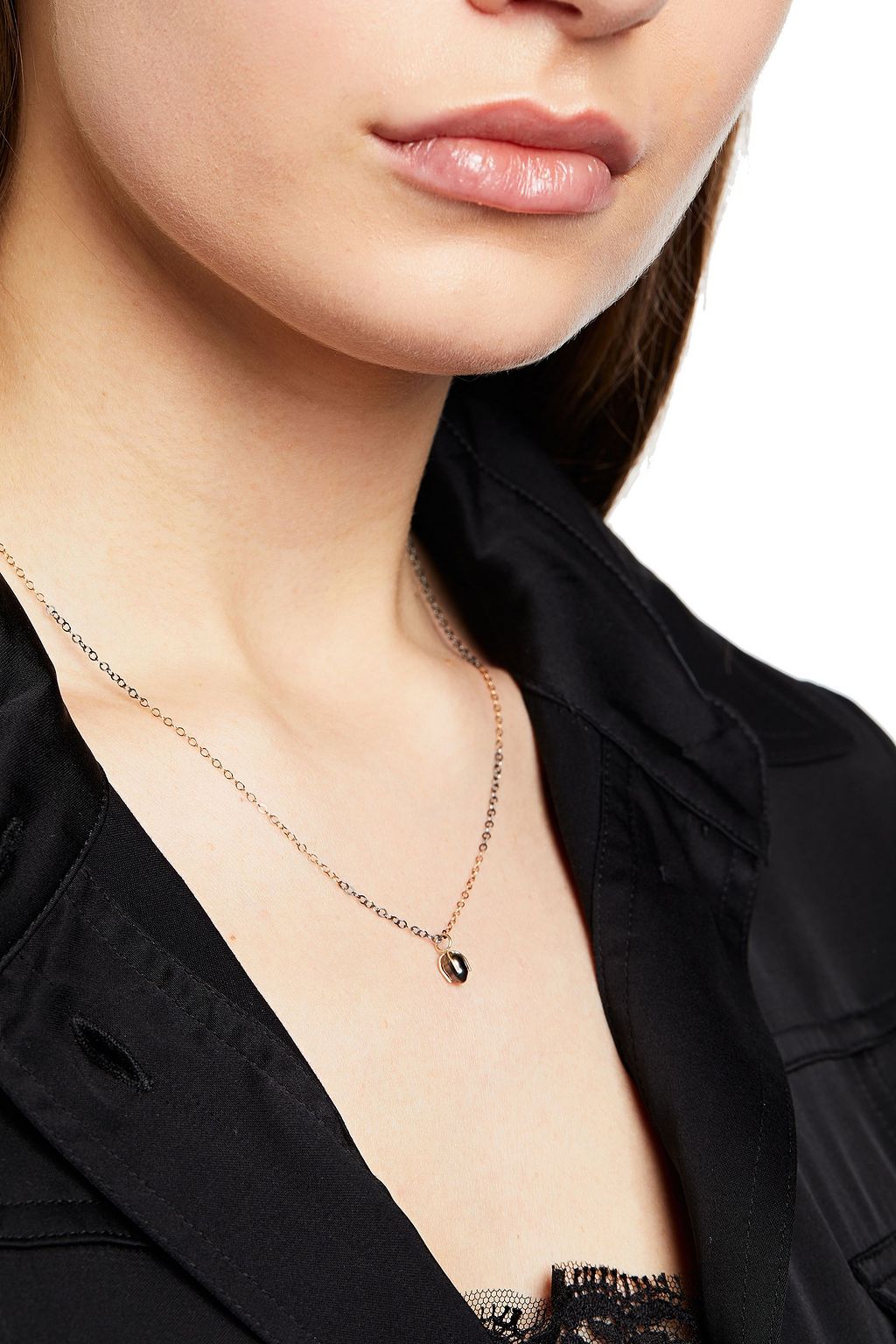 MELISSA JOY MANNING 14-karat gold, sterling silver and pearl necklace
