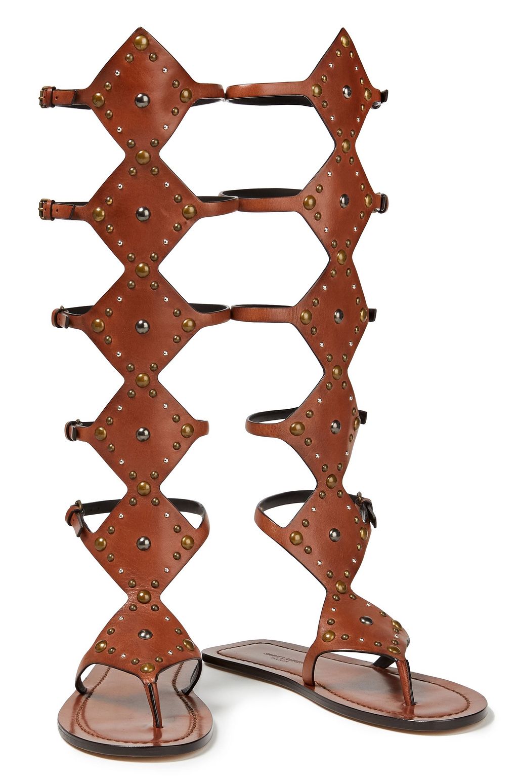 SAINT LAURENT Studded leather sandals