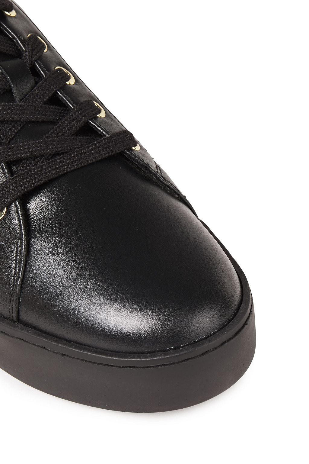 LOVE MOSCHINO Embellished leather sneakers