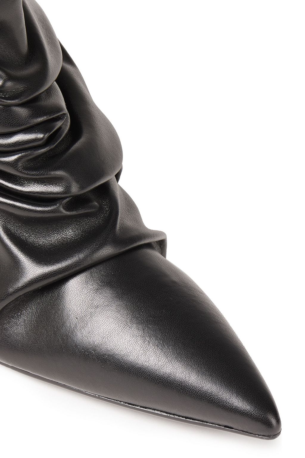 LOVE MOSCHINO Gathered faux leather ankle boots