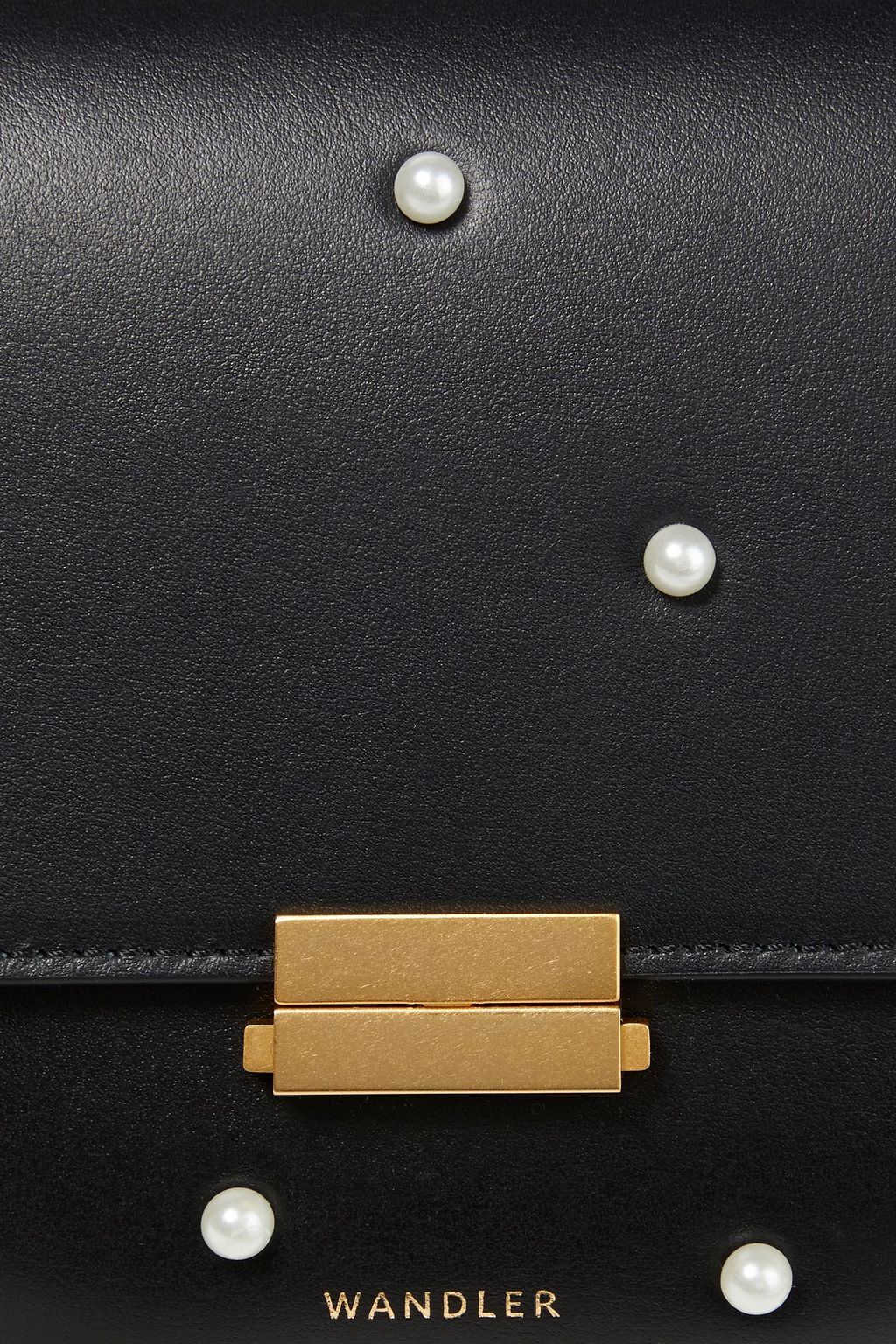 WANDLER Anna faux pearl-embellished leather belt bag