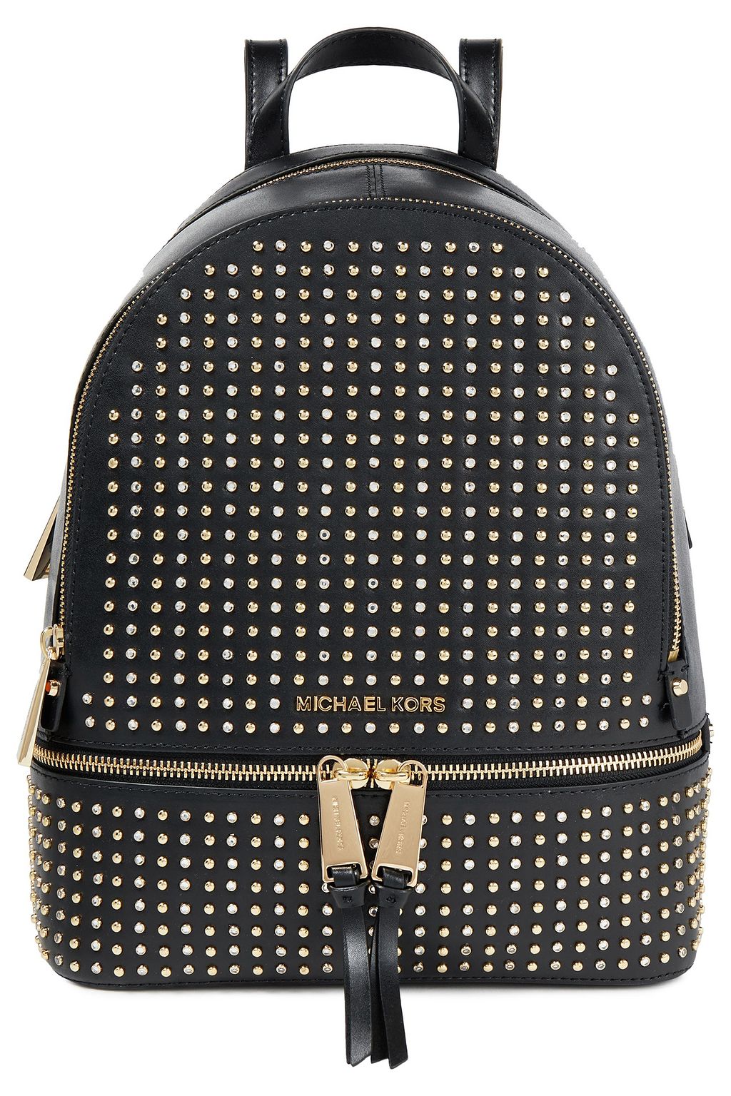 michael kors black studded backpack