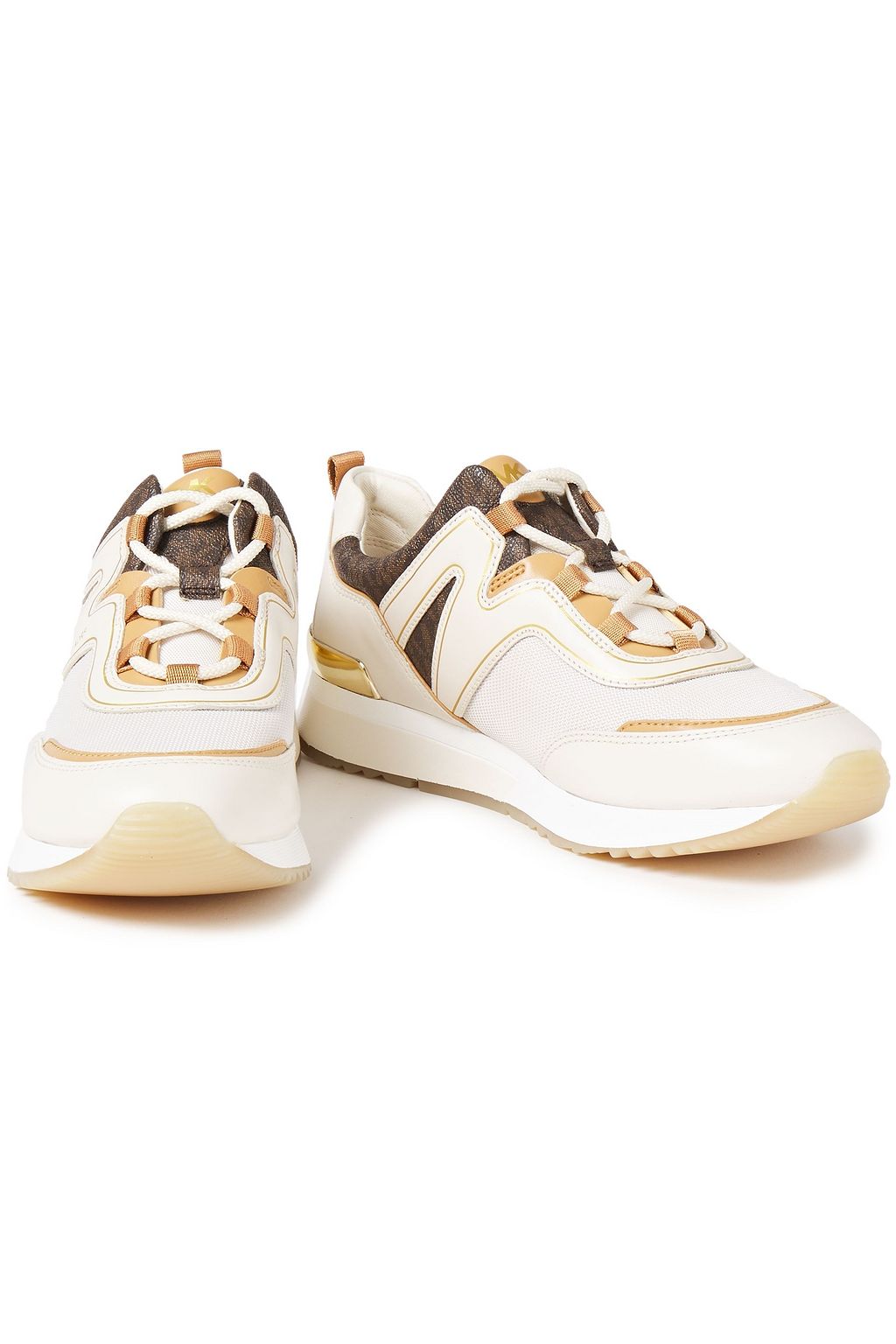 MICHAEL MICHAEL KORS Paneled shell and faux leather sneakers