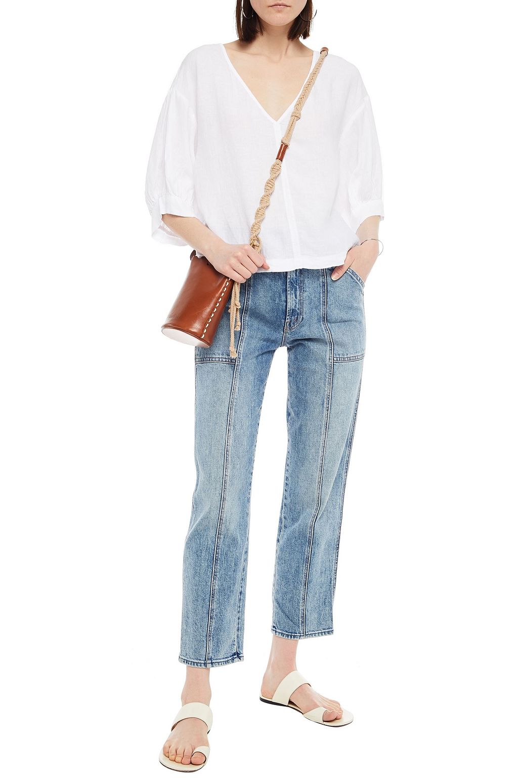 VELVET BY GRAHAM & SPENCER Tayler linen top