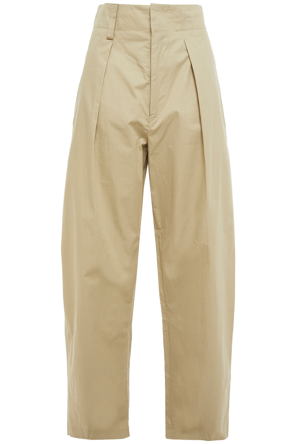 marant étoile - odrys pleated cotton tapered pants - neutral - fr 40